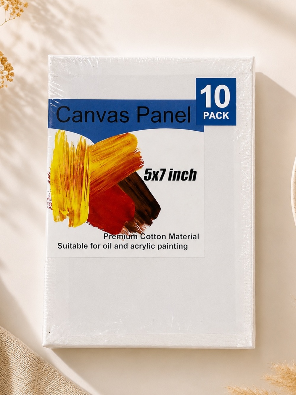 10 pack bundle lot- Canvas Panel  5x7 inch - White cute craft paint gift